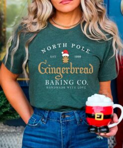 North Pole Gingerbread Baking Co Shirt Handmade With Love Christmas Cookie Sweatshirt Unique Xmas Gift