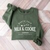 North Pole Milk and Cookie EST 1802 Baking Fresh Daily Sweatshirt Unique Christmas Gift
