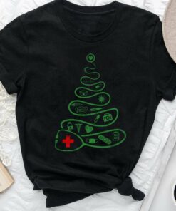 Nurse Stethoscope Christmas Tree T-Shirt