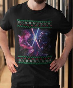 Obi-Wan Kenobi Darth Vader Duel Christmas T-Shirt Star Wars