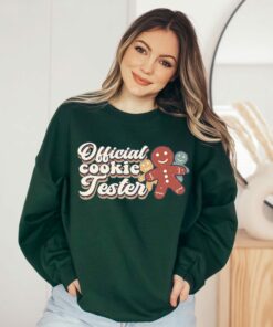Official Cookie Tester Vintage Christmas Sweatshirt Cute Unique Xmas Gift