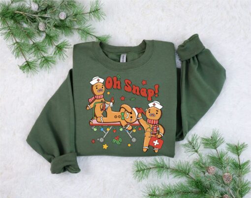 Oh Snap Funny Gingerbreads Bone Christmas Nurse Sweatshirt Lovely Unique Xmas Gift