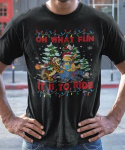 Oh What Fun It Is To Ride Christmas T-shirt Winnie The Pooh