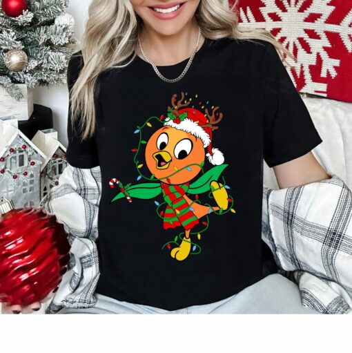 Orange Bird Christmas Lights Shirt Disney Xmas Sweatshirt Gifts