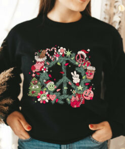 Peace Christmas Sweatshirt Cozy Unique Xmas Gift