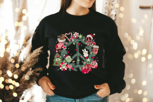 Peace Christmas Sweatshirt Cozy Unique Xmas Gift