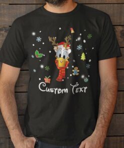 Personalize Custom Name Character Donald Duck Christmas T-shirt Disney