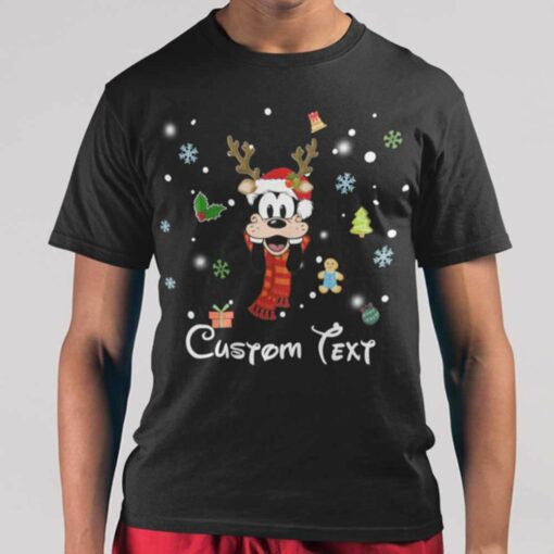 Personalize Custom Name Character Goofy Christmas T-shirt Disney