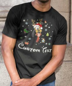 Personalize Custom Name Character Pluto Christmas T-shirt Disney