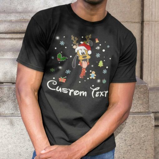 Personalize Custom Name Character Pluto Christmas T-shirt Disney