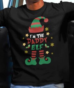 Personalize Custom Name Elf Matching I’m The Daddy Christmas T-shirt