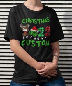 Personalize Custom Name Grinch Family 2022 Christmas T-shirt