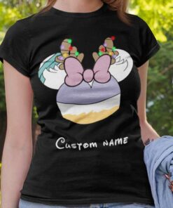 Personalize Custom Name Head Daisy Duck Christmas T-shirt Disney