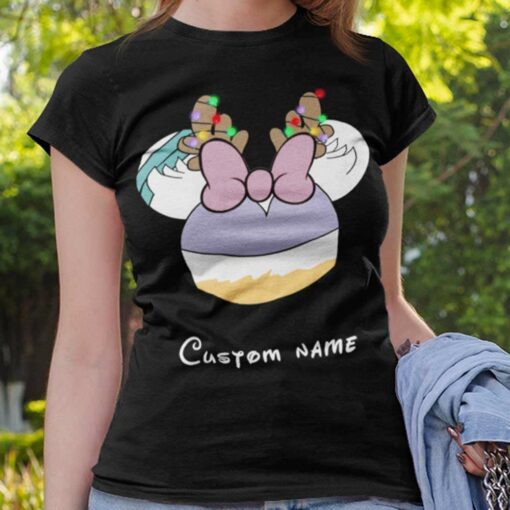 Personalize Custom Name Head Daisy Duck Christmas T-shirt Disney