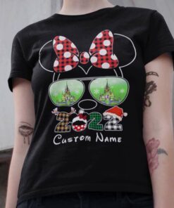 Personalize Custom Name Minnie Christmas T-shirt Disney