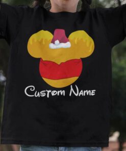 Personalize Custom Name Pooh Christmas T-shirt Winnie The Pooh