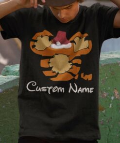 Personalize Custom Name Tigger Christmas T-shirt Winnie The Pooh