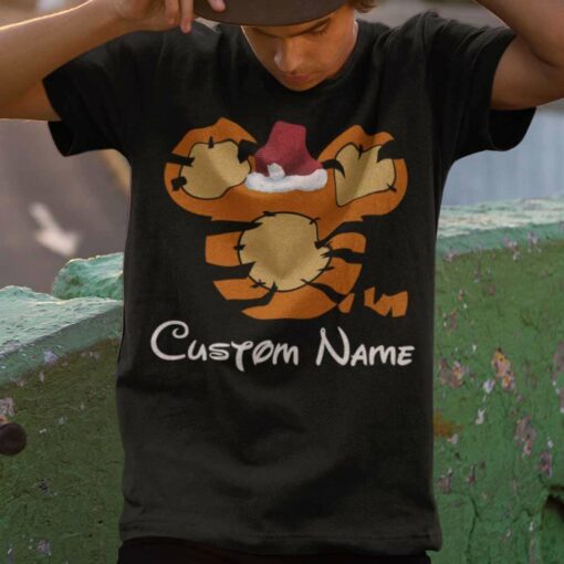 Personalize Custom Name Tigger Christmas T-shirt Winnie The Pooh