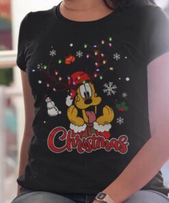Pluto Santa Reindeer Christmas T-shirt Disney