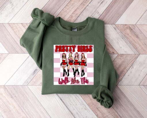 Pretty Girls Walk Like This Christmas Sweatshirt Unique Xmas Gift