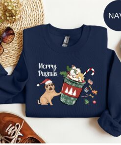Pug Christmas Latte Merry Pugmas Coffee Sweatshirt Lovely Unique Xmas Gift