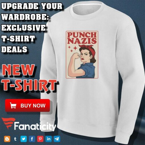 Punch Nazis Strong Girls shirt