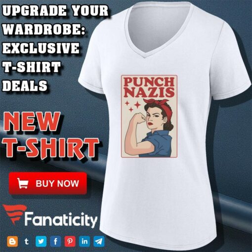 Punch Nazis Strong Girls shirt