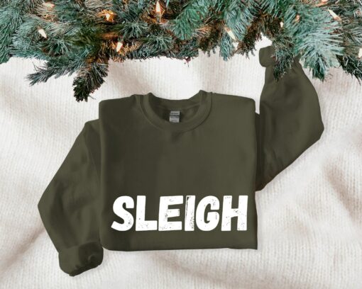 Reindeer Sleigh Christmas Sweatshirt Classic Unique Xmas Gift