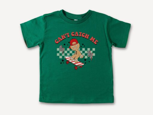 Retro Can’t Catch Me Gingerbread Christmas Toddler Sweatshirt Unique Xmas Gift