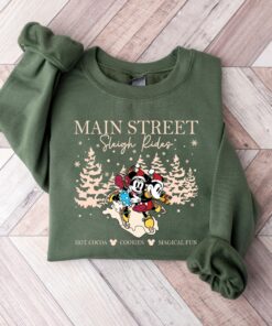 Retro Cute Mickey Minnie Main Street Sleigh Rides Disneyland Lovely Unique Xmas Gift