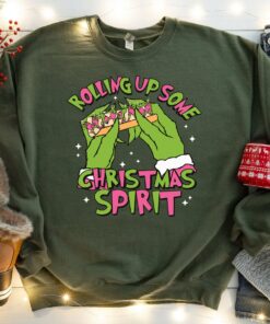 Retro Funny Rolling Up Some Christmas Spirit Sweatshirt