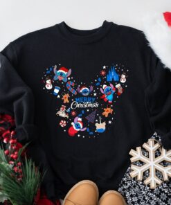 Retro Lilo And Stitch Disney Christmas Lights Sweatshirt Lovely Unique Gift