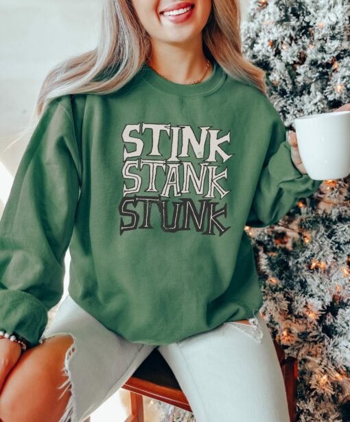 Retro Stink Stank Stunk Christmas Sweatshirt