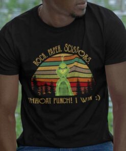 Rock Paper Scissors Throat Punch i Win 80s T-shirt The Grinch