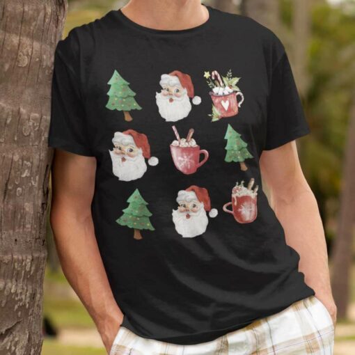 Santa Clause Christmas Tree T-shirt