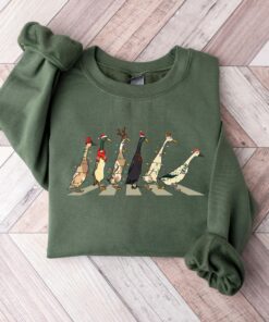 Santa Duck Funny Animals Christmas Sweatshirt Unique Xmas Gift