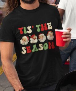 Santa Face Tis’ The Season Christmas T-Shirt