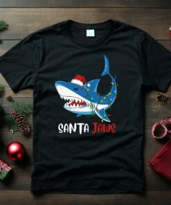 Santa Jaws Cute Shark Christmas Funny Sweatshirt Lovely Unique Xmas Gift
