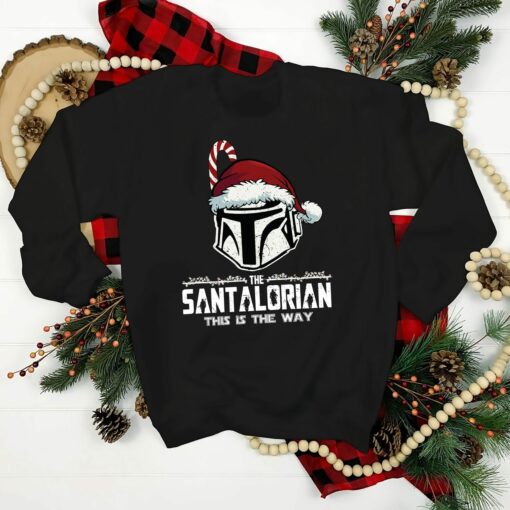 Santalorian This Is The Way Star Wars Mandalorian Disneyland Christmas Sweatshirt