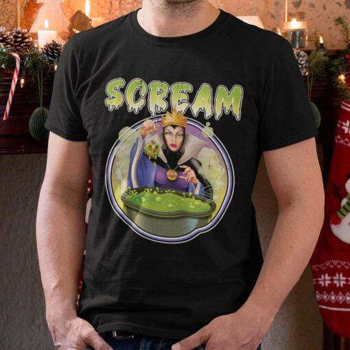 Scream Evil Queen Christmas T-shirt Snow White and the Seven Dwarfs