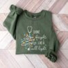 Shine Bright Like A Call Light Sweatshirt Funny Nurse Christmas Gifts