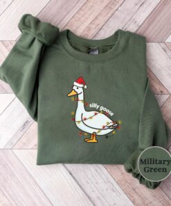 Silly Funny Goose Christmas Sweatshirt