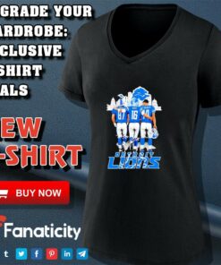 Skyline Detroit Lions Sam LaPorta Jared Goff and Amon Ra St Brown Signatures shirt 4