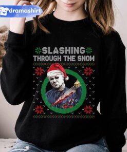 Slashing Through The Snow Ugly Sweater Christmas Sweatshirt
