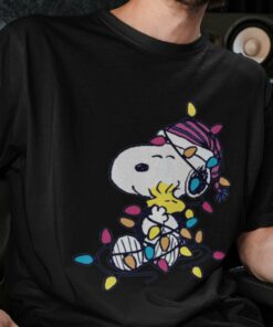 Snoopy Woodstock Christmas Tee