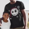 Snowflake Holiday Jack Skellington Face T-Shirt The Nightmare Before Christmas