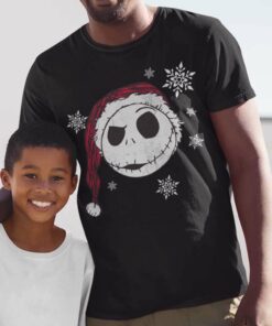 Snowflake Holiday Jack Skellington Face T-Shirt The Nightmare Before Christmas