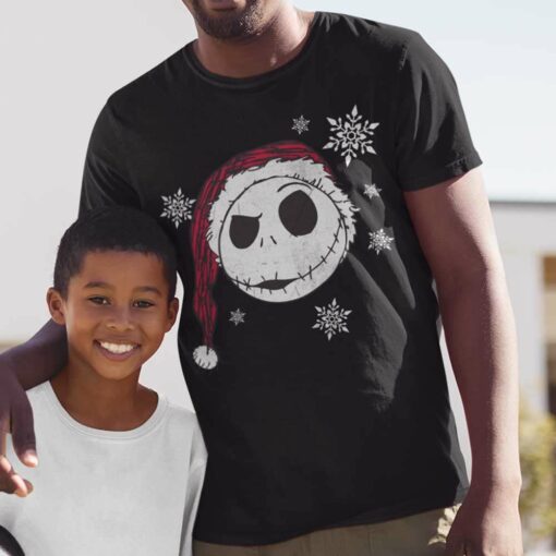 Snowflake Holiday Jack Skellington Face T-Shirt The Nightmare Before Christmas