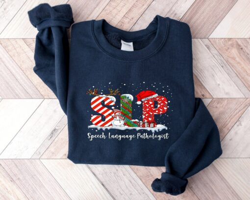 Speech Language Pathologist SIP Christmas Sweatshirt Unique Xmas Gift