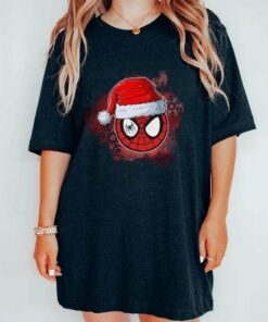 Spider-Man Santa Hat Christmas T-Shirt Marvel